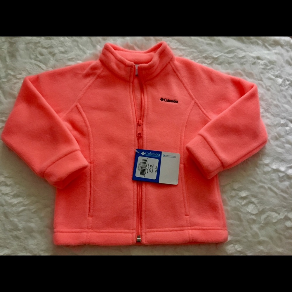Columbia Girls zip up fleece jacket coat
